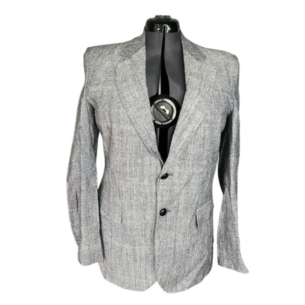 wrangler blazer sport coat tweed western Vintage black white
